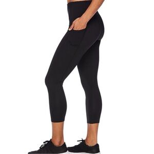NWT GAIAM Om Hi Rise Pocket Capri Black Leggings Size XS